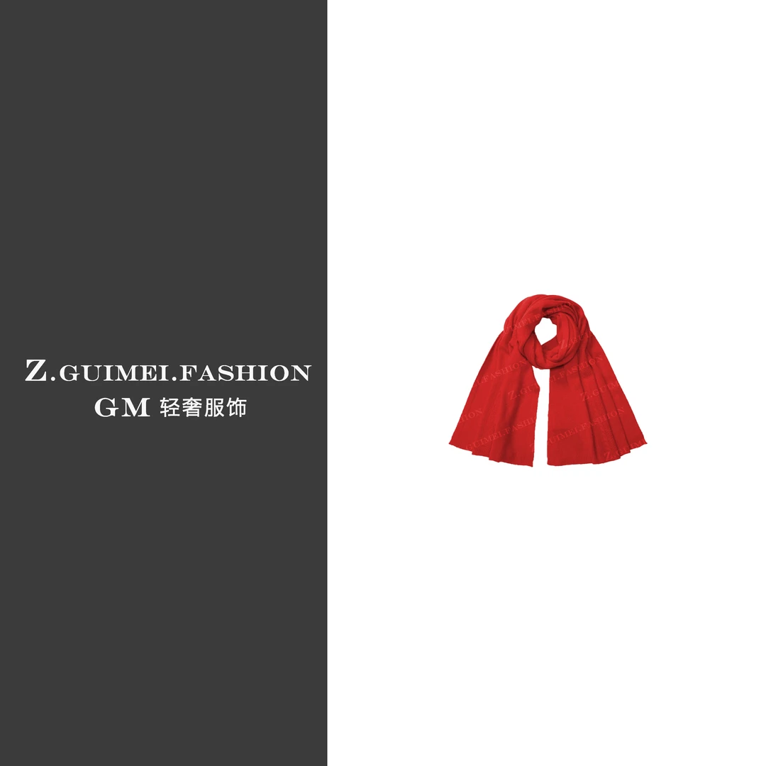 【肆姐高定】简约经典菱格豆豆羊绒围巾Z1741