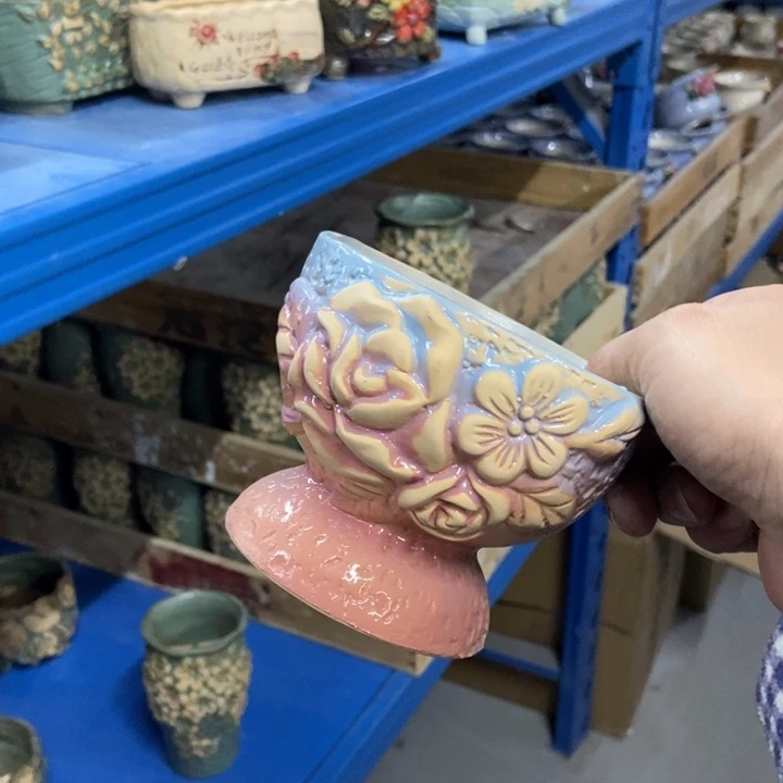 陶瓷花盆单场满9.9发10*8.5