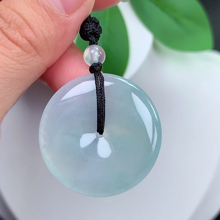 颈饰未镶嵌翡翠平安扣 28.8x4.1mm