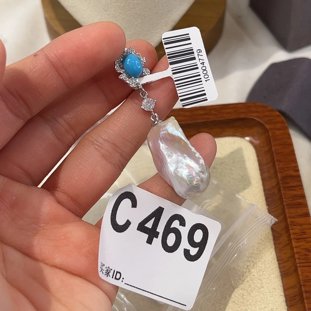 合金耳饰淡水珍珠