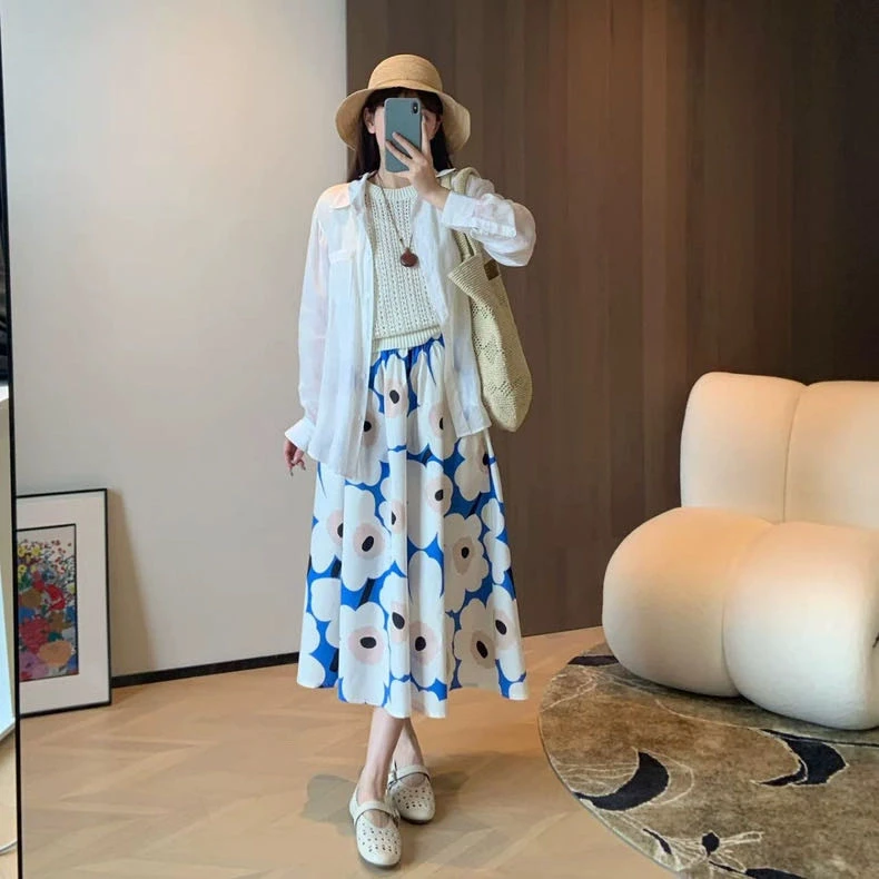 FUJIA STYLE新款时尚百搭简约气质休闲半身裙DM244