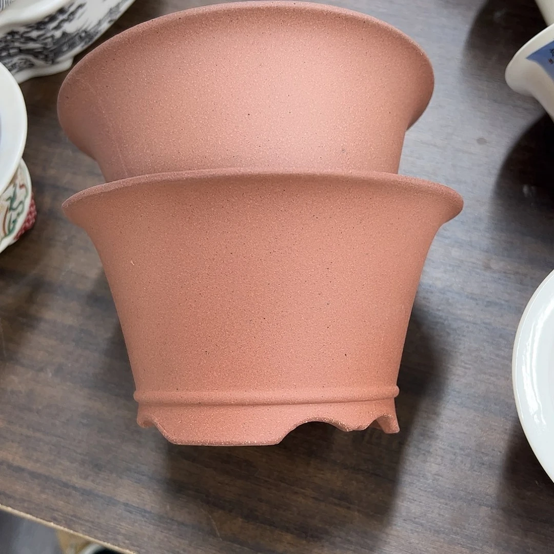 紫砂花盆828号瑕疵2个16/9cm处理介意勿拍