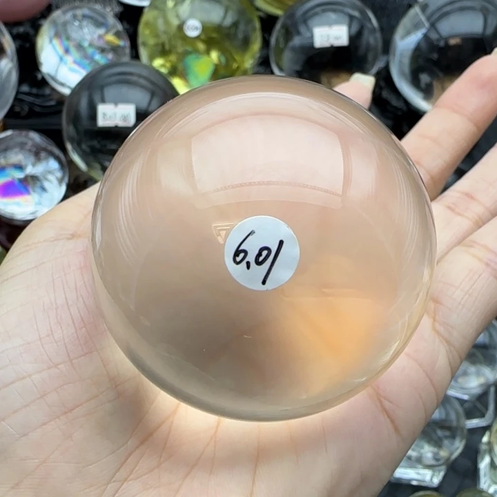 天然水晶球Q27未镶嵌水晶重****人天然蓝雾
