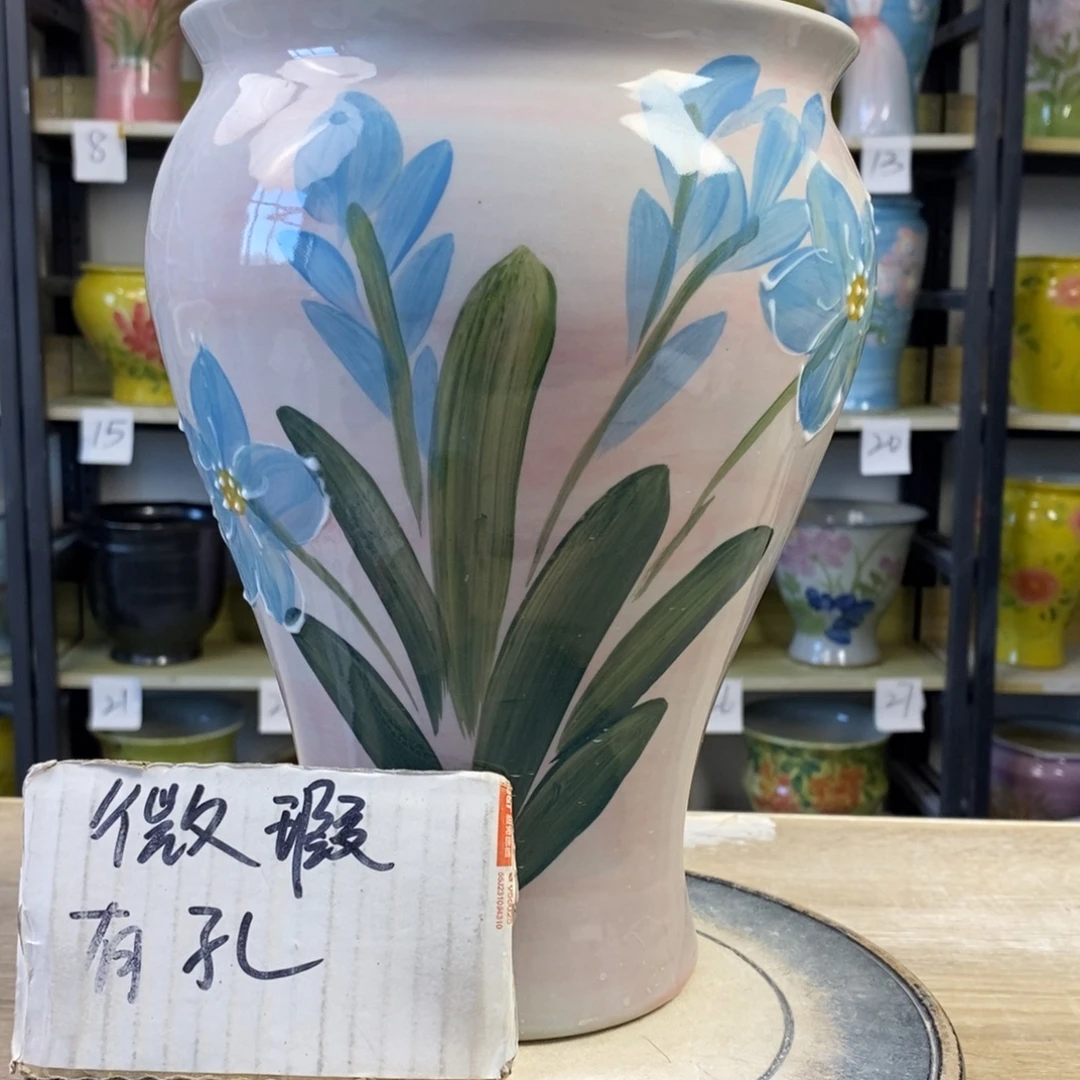 景德镇手工手绘陶瓷花盆