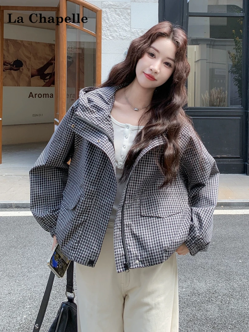 【李姑娘专属】336加毛格子外套，实物已直播间为准