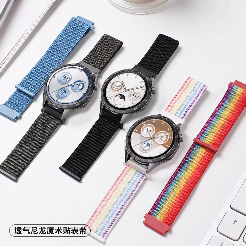 适用华为gt6表带watch5/gt5手表表带5pro4Pro尼龙回环透气腕带gt4