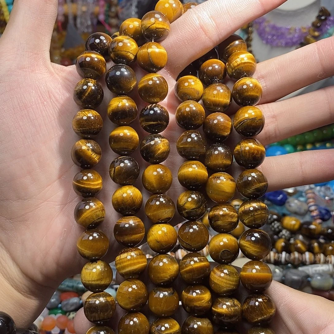 石英质玉未镶嵌，黄虎眼14mm，