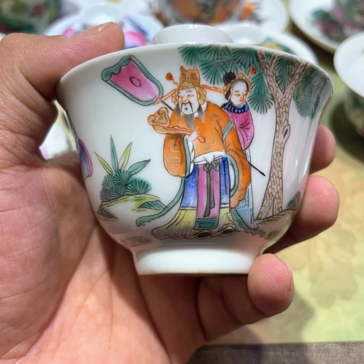 纯手绘精品盖碗杯
