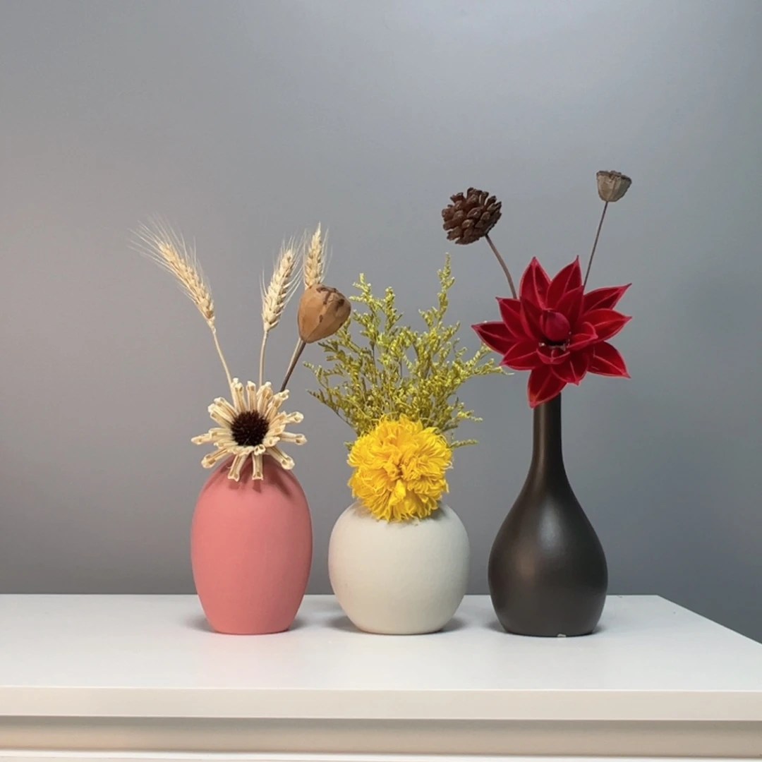 陶瓷花瓶景德镇手作陶瓷花瓶摆件无孔