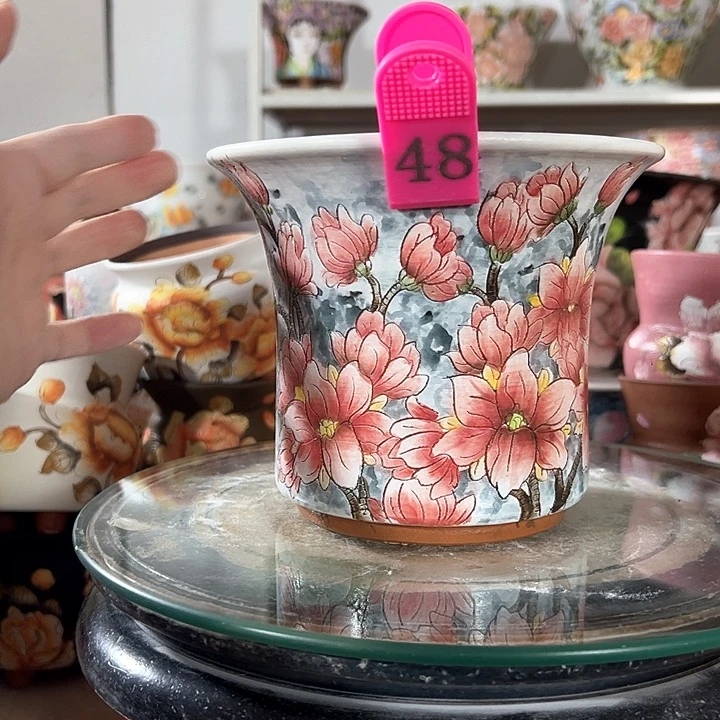 景德镇手绘花盆幸运花盆