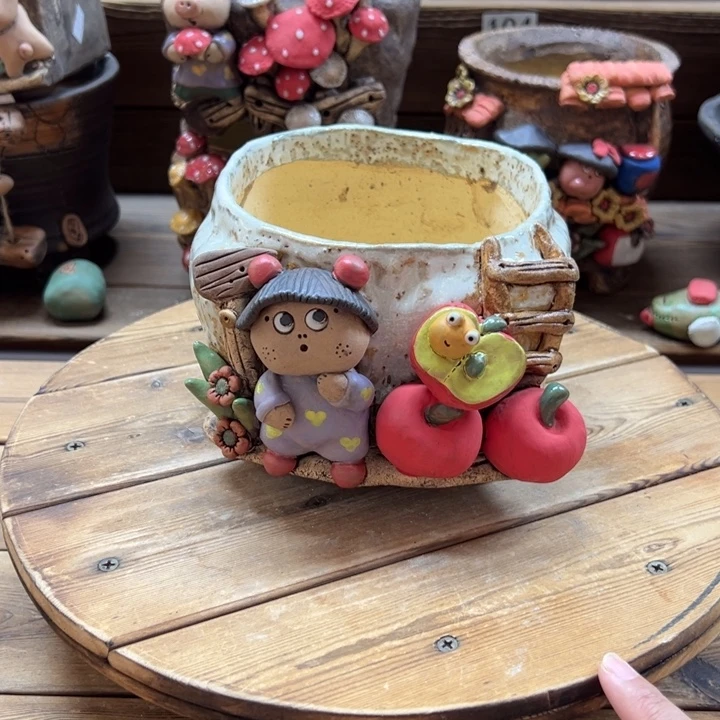 嘻哈多肉花盆百搭