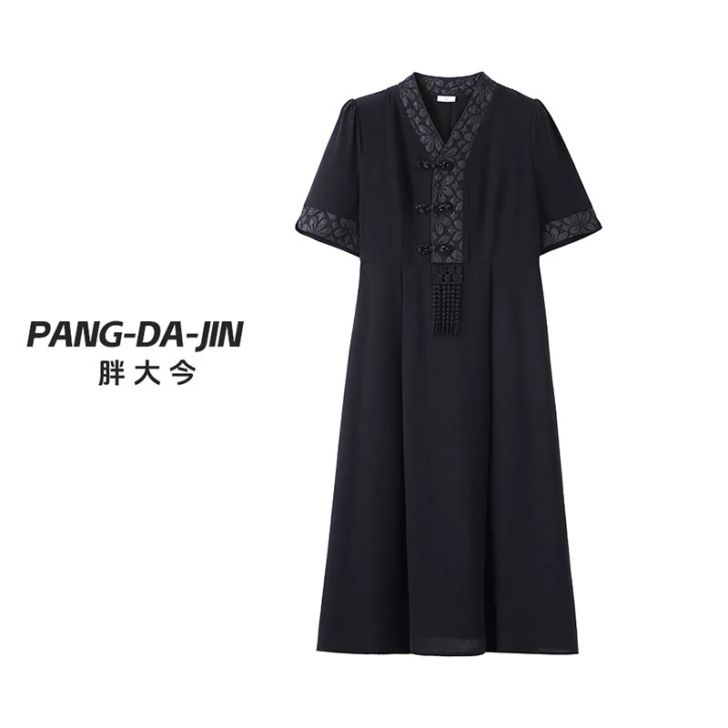 夏季新款新中式显瘦时尚宽松休闲连衣裙ZB6695