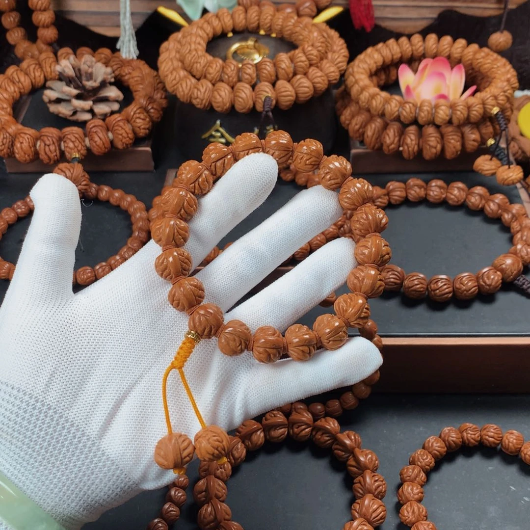 桃核吊坠15小金豆手持