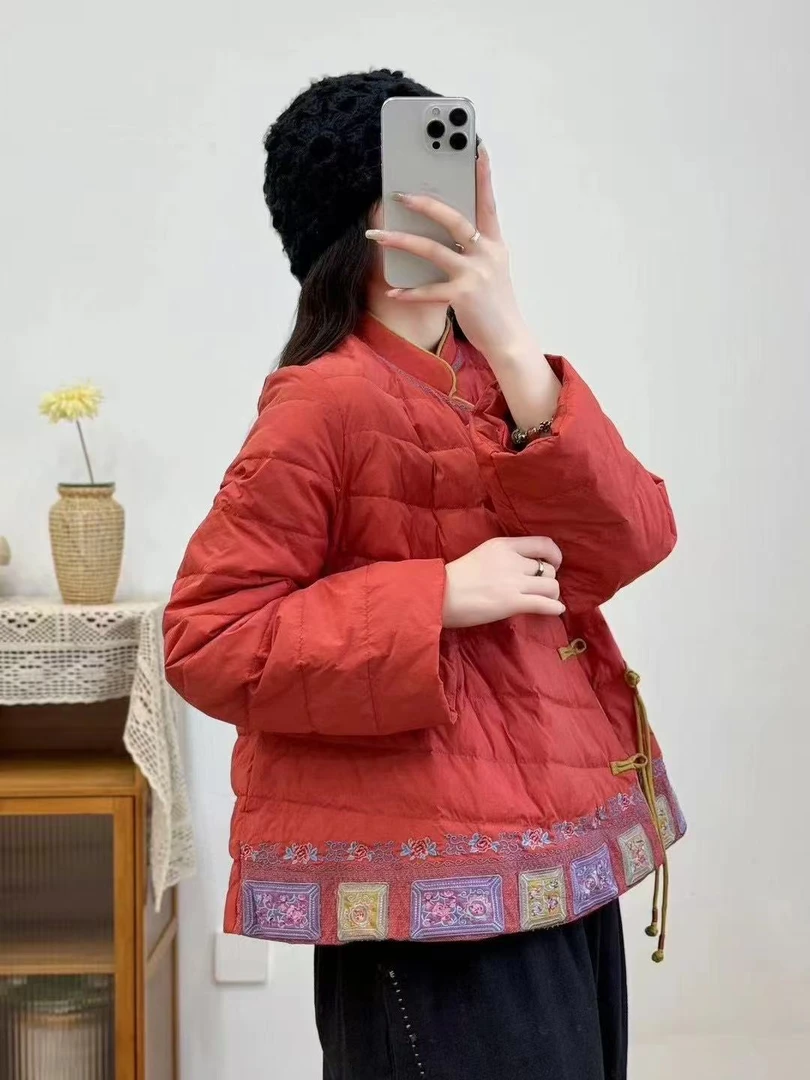 2024冬季新款3010国风刺绣羽绒服