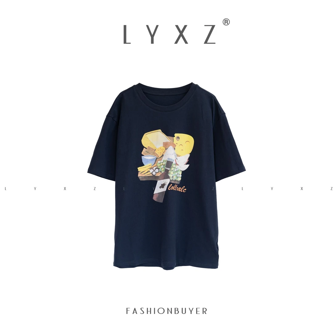 LYXZ夏季新款小众潮流洋气时尚短袖休闲宽松半袖上衣t恤78355