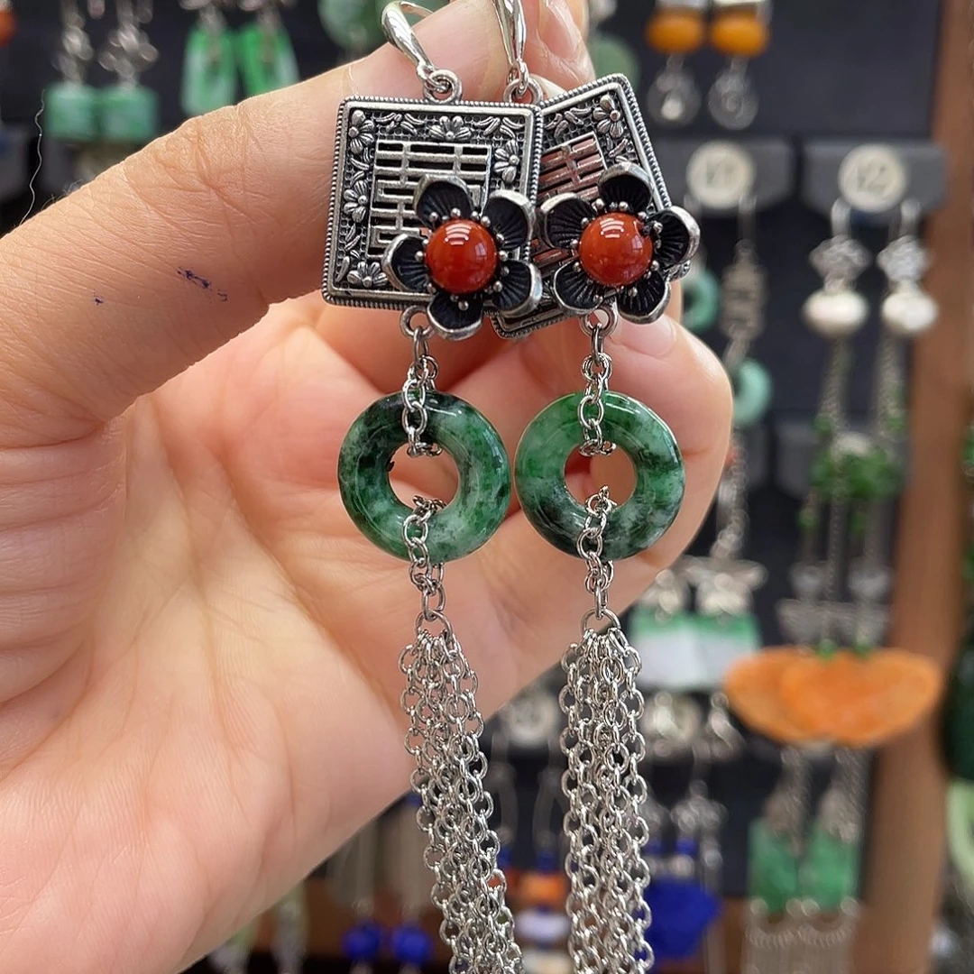 南***阳翡翠未镶嵌耳饰070hhjhh