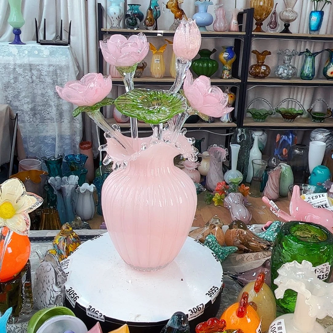 5花1夜光瓶家悦琉璃工艺品