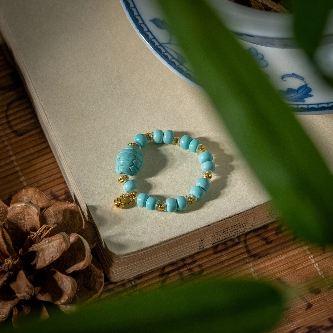 【世间臻宝】18K绿松石富甲DIY戒指/Q1465/多样性发一件/10