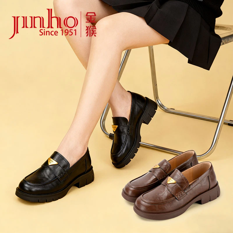 Jinho/金猴【新款】英伦风休闲乐福鞋5825020A/B