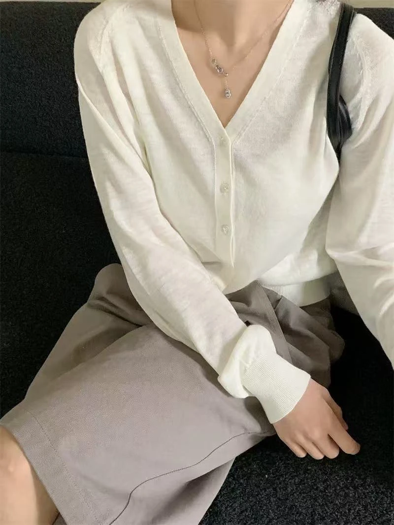 高端 5A抗jun防晒开衫上衣女夏针织空调衫1093