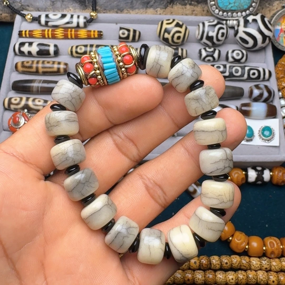 柏香籽/百香籽手串牦牛骨