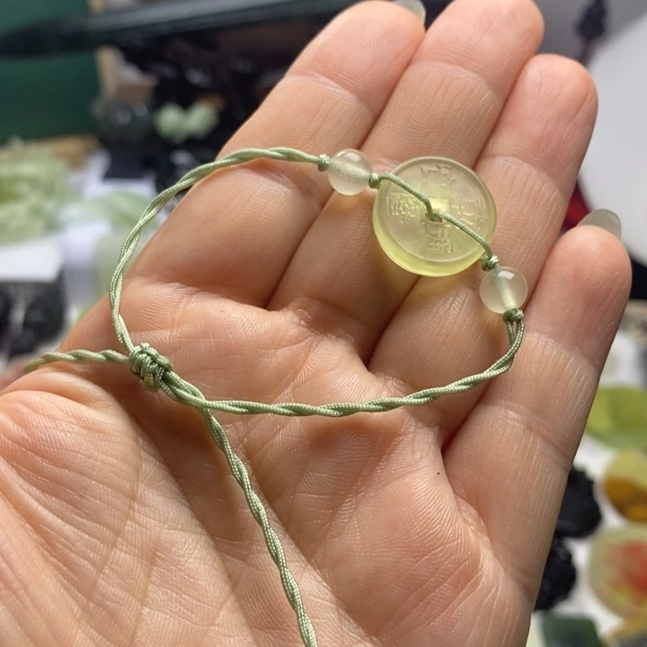 蛇纹石玉合金颈饰