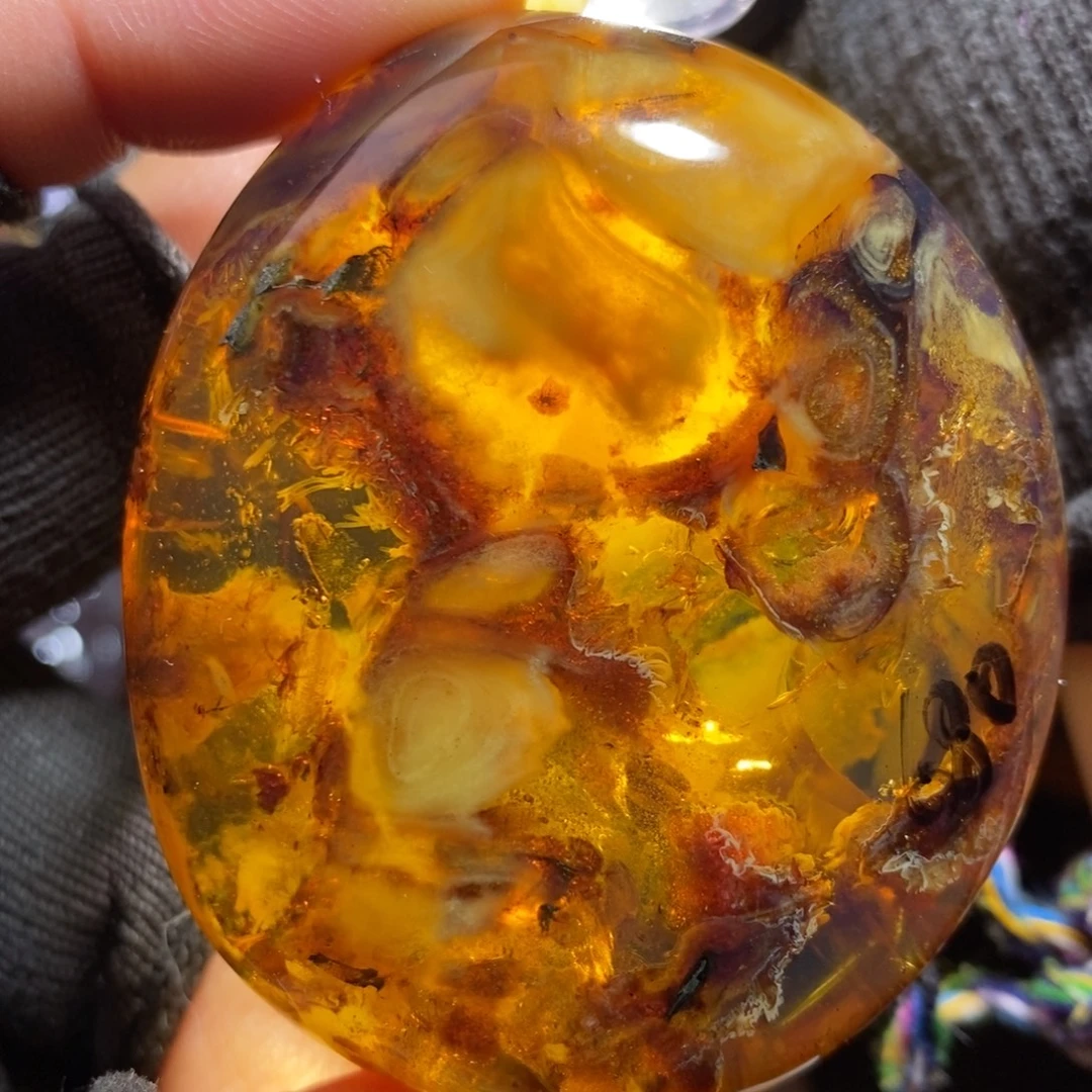 琥珀未镶嵌裸石白蜜