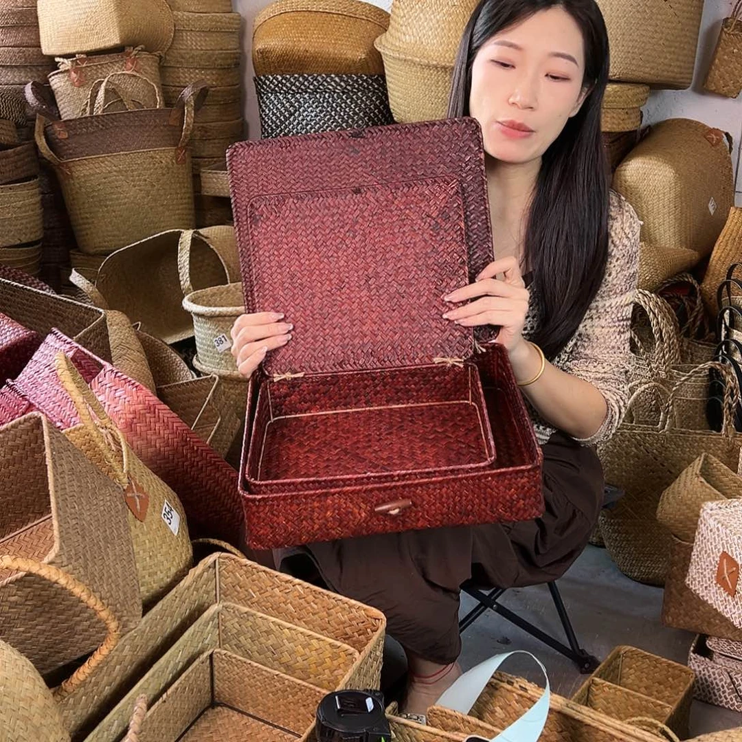 草编草编包/草编收纳盒微瑕疵