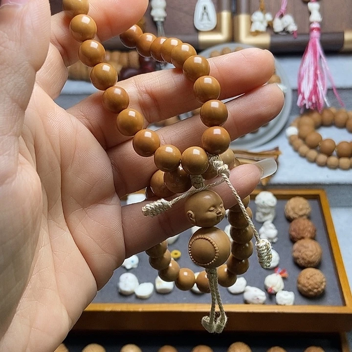 手串桃核金*衩点瑕疵 圆珠 沙弥 佛珠