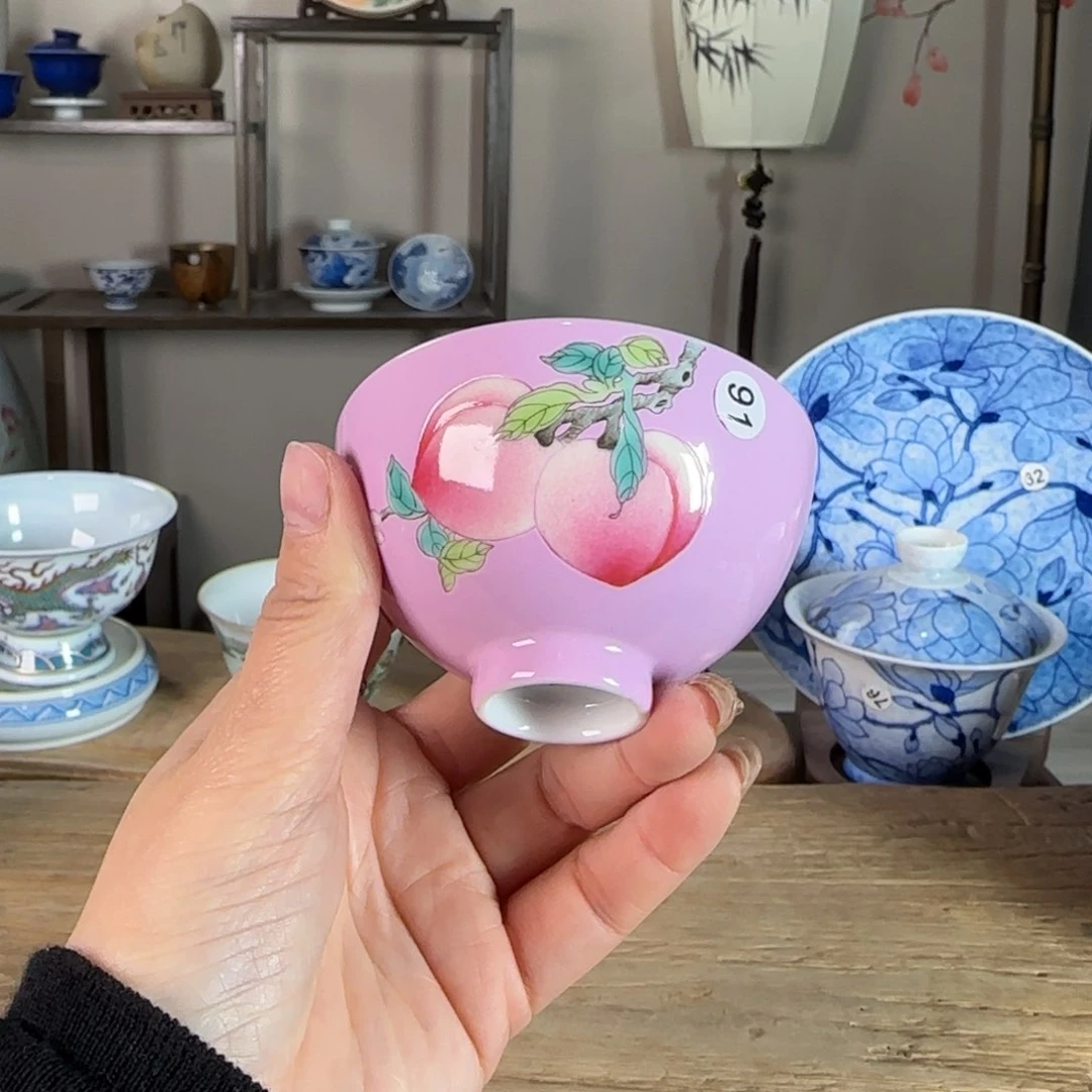 杯景德镇陶瓷柴烧多人