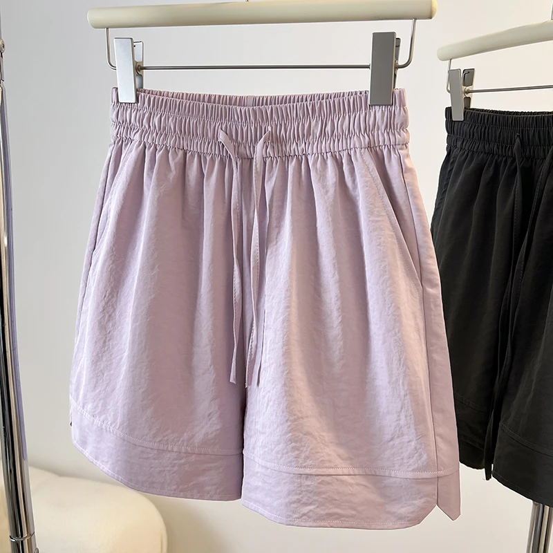 【专属】开叉运动山本短裤女夏季休闲2025新款高腰宽松阔腿五分裤