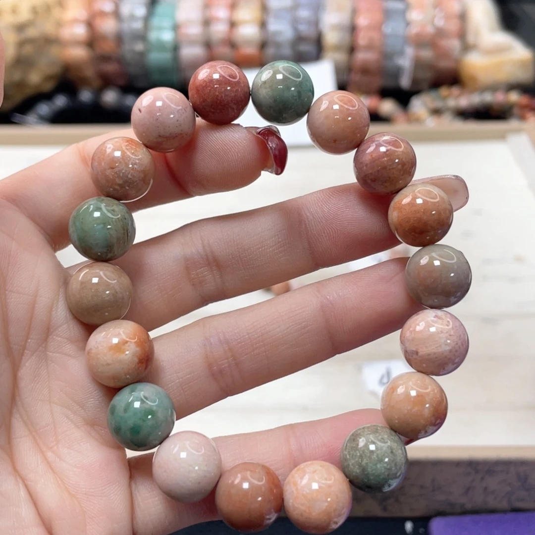 硅化珊瑚（珊瑚玉）手链未镶嵌蕙****y009