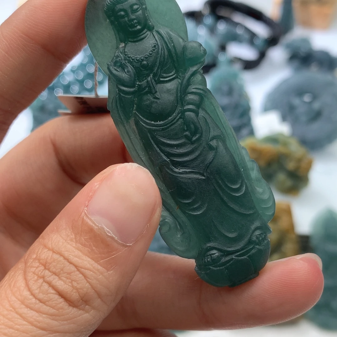 定制翡翠未镶嵌毛货不退不换