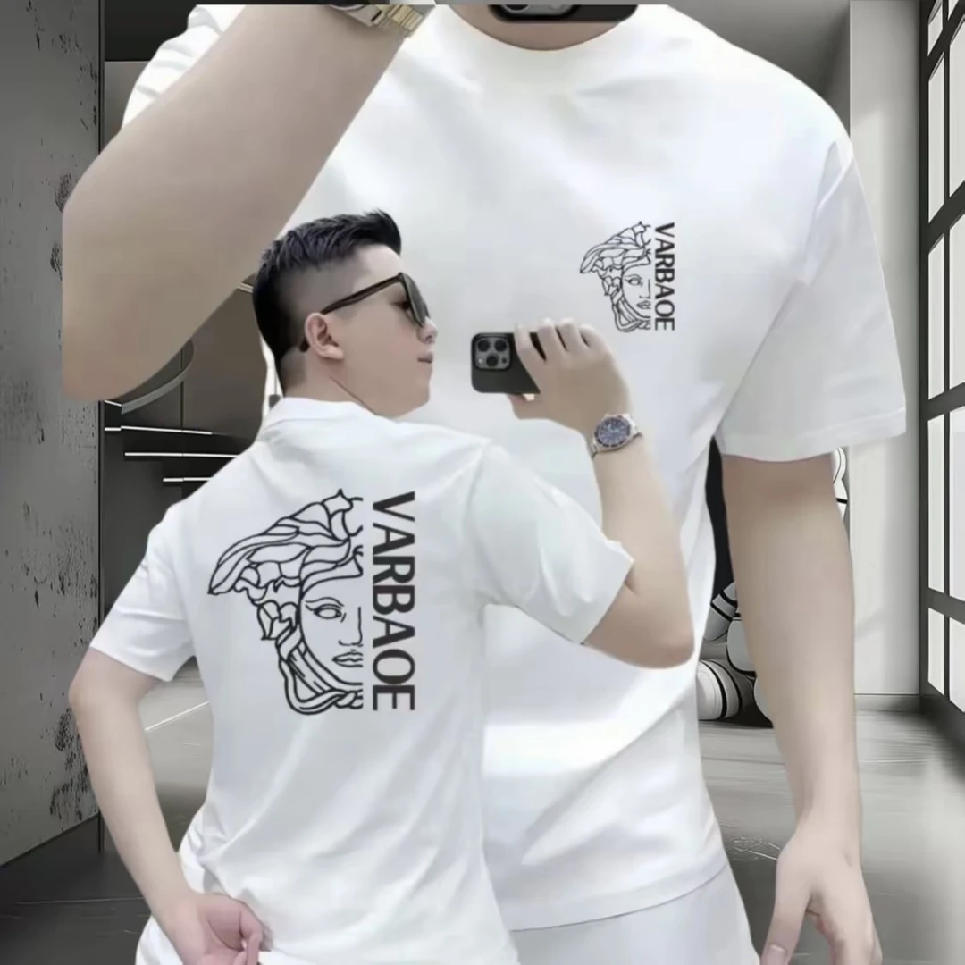 2025重磅潮牌短袖T恤美式痞帅男女同款休闲夏季潮流百搭圆领上衣