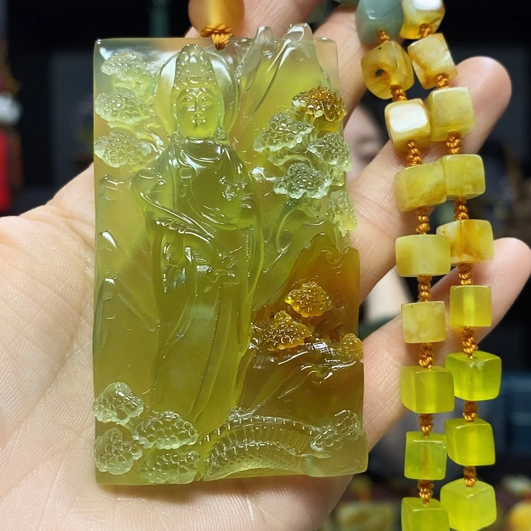 未镶嵌岫玉挂件吊坠