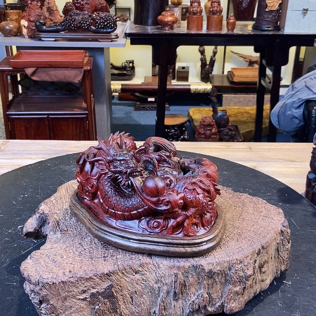 明***易端景台紫檀木类手串