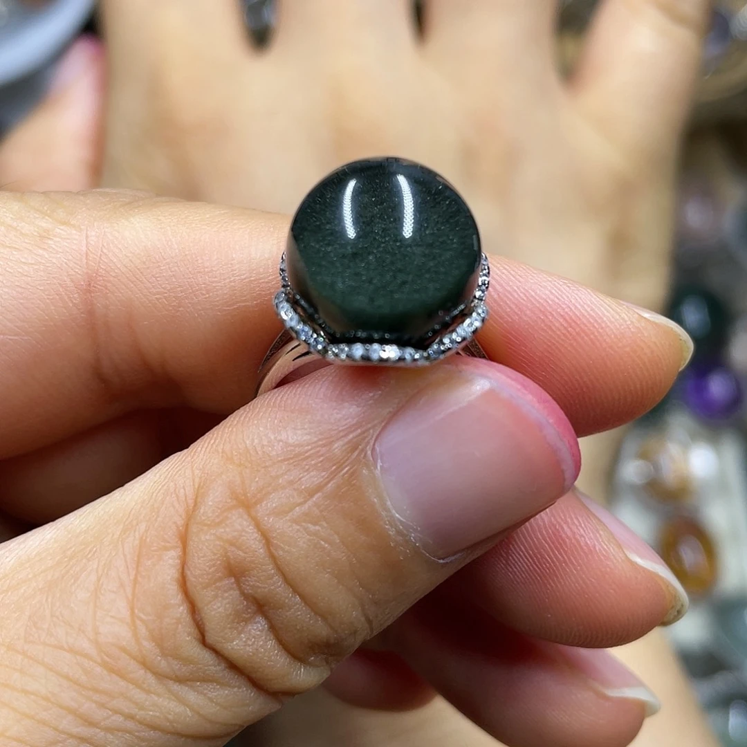 【闪购商品】水晶珠宝半成品银S925镶嵌戒指