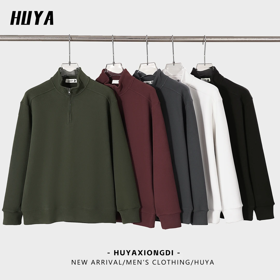 虎牙兄弟冬季拉链卫衣男款冬季爆款云朵双面绒保暖情侣款上衣6507