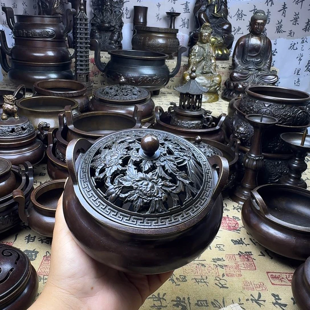 12公分熏香炉纯铜