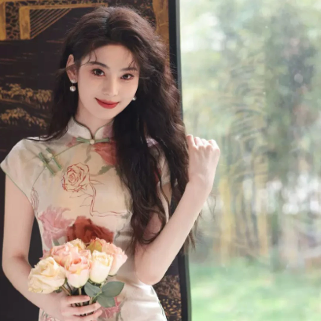 541-550夏季新款显瘦气质旗袍（非主图款 偶有微瑕）