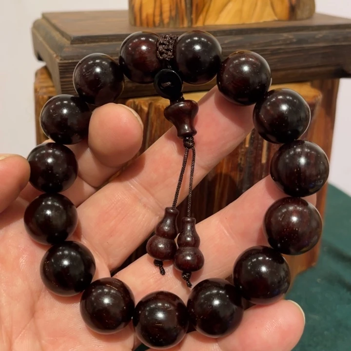 @***光柏木（崖柏）1.5小叶紫檀金星手串