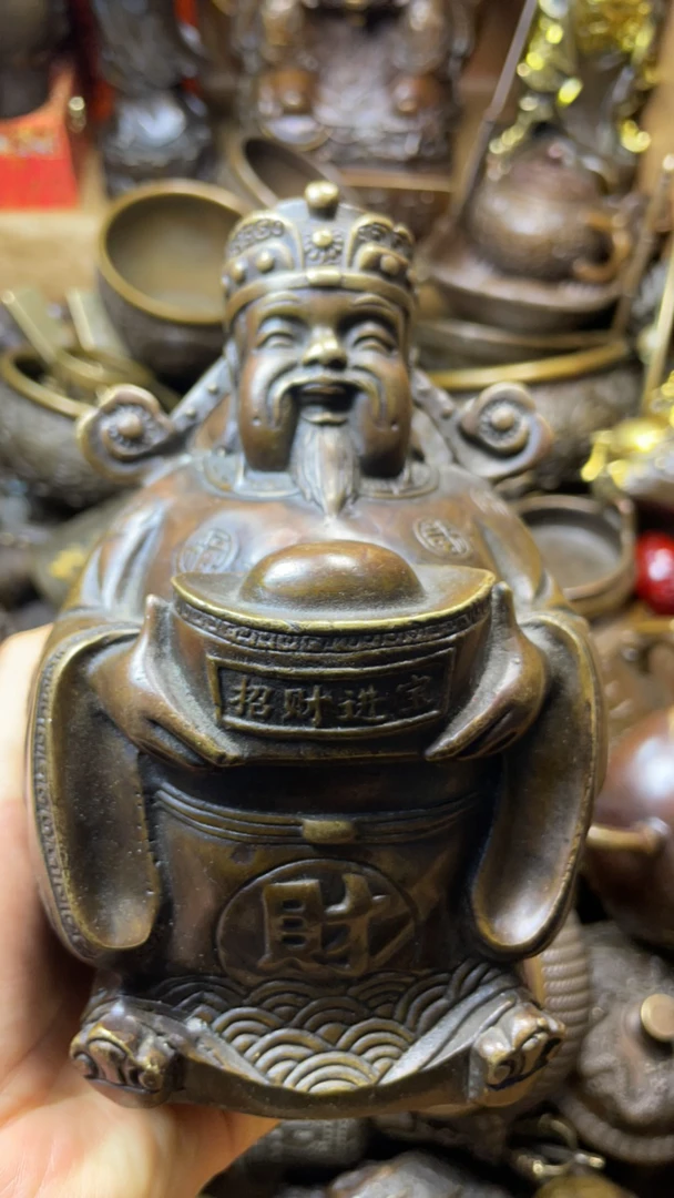 闪购链接，诚信经营元宝财神铜器摆件