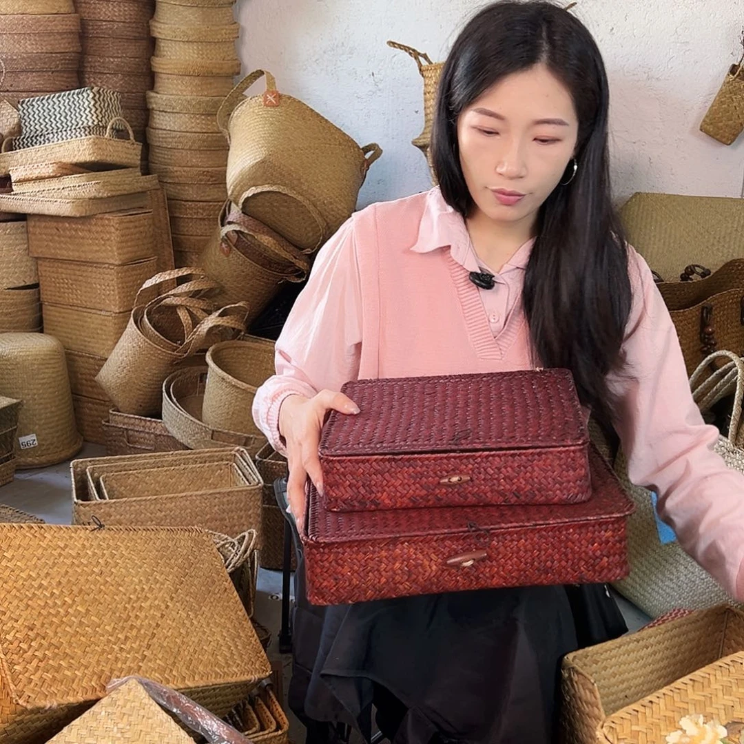 草编草编包/草编收纳盒微瑕疵