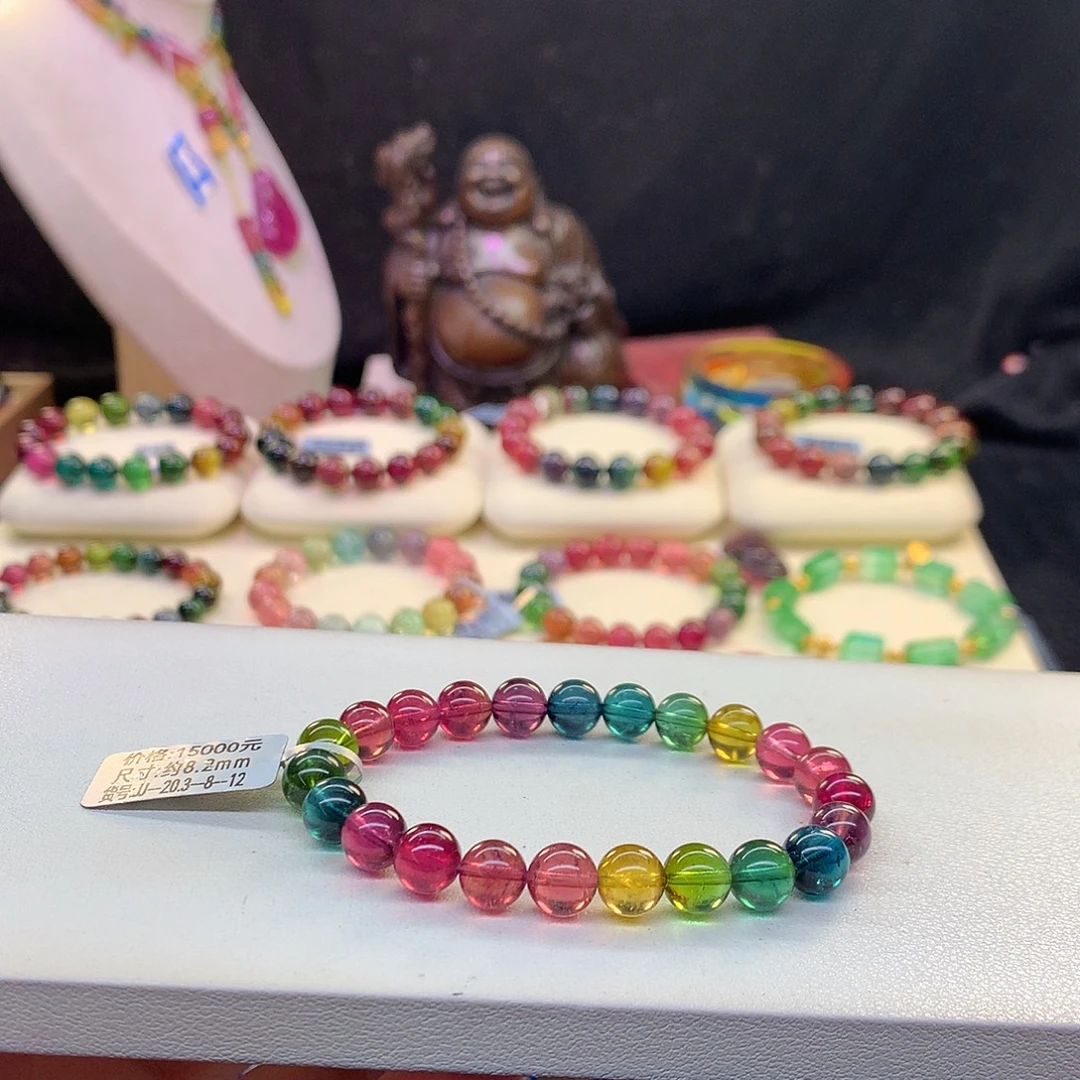 未镶嵌碧玺手串彩虹8.2mm