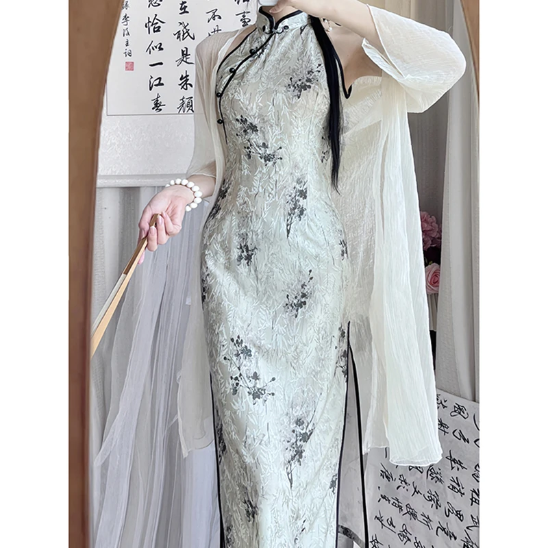 百搭新中式旗袍改良年轻款少女气质修身日常可穿中国风连衣裙夏季