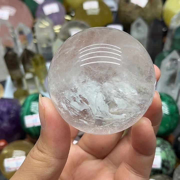 未镶嵌水晶珠宝半成品264克白水晶球