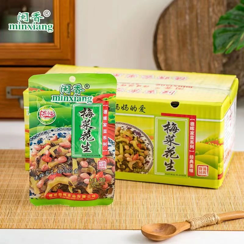 闽香梅菜花生70g/包福建特产开袋即食下饭下酒菜农家小菜腌菜榨菜