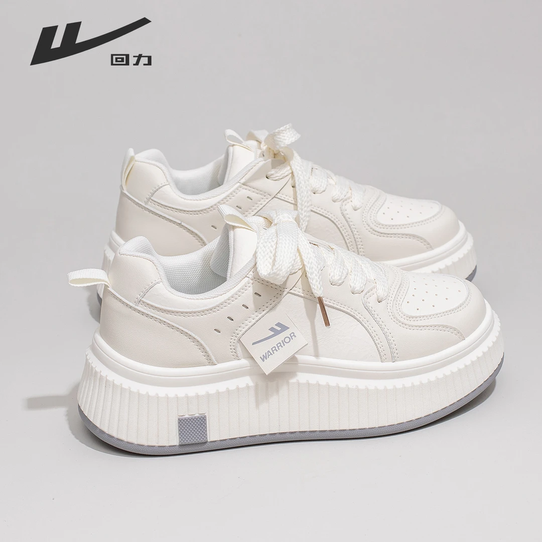 回力2025夏季新款透气爆款厚底板鞋百搭休闲运动增高女小白鞋