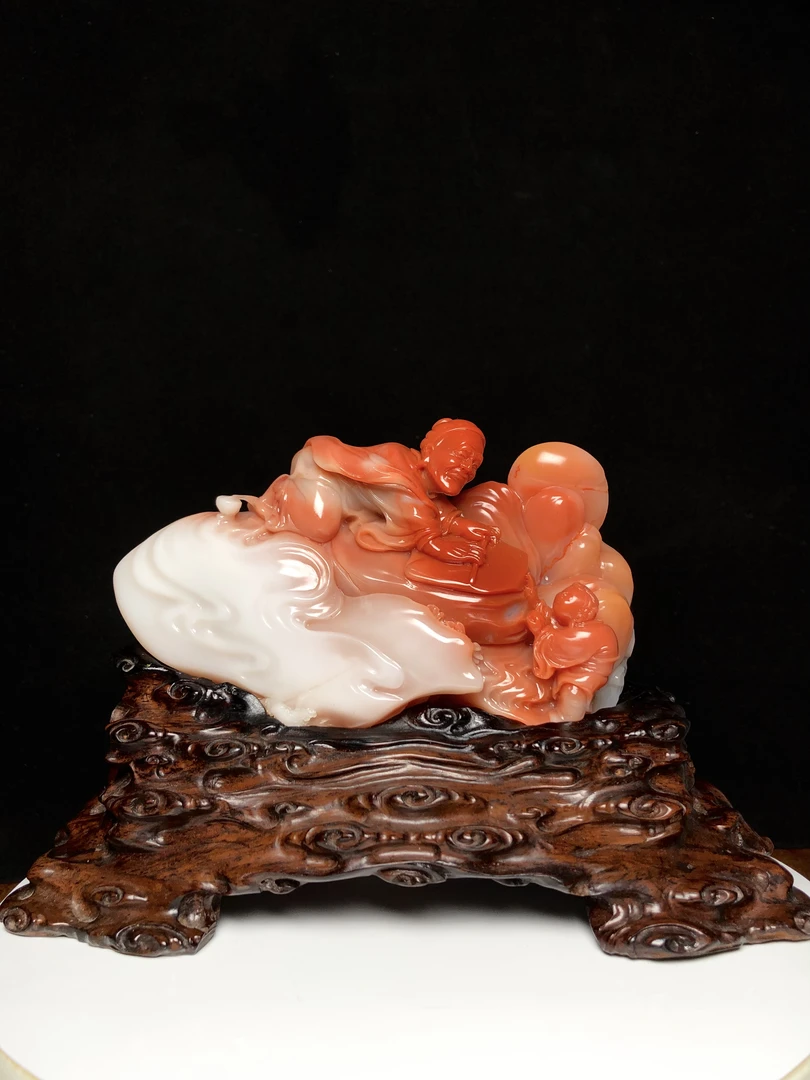 寿山石铁柱磨成针摆件