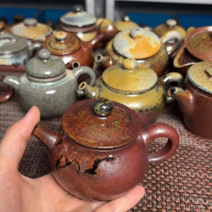 茶杯紫砂小手持锔钉180